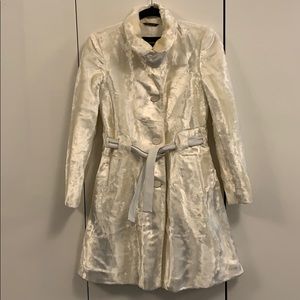 White furry coat Emporio Armani